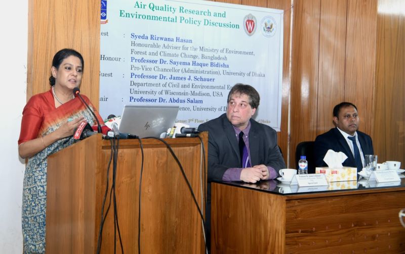 বায়ুদূষণ হতে জনগণের কষ্ট লাঘবে পদক্ষেপ নিচ্ছে সরকার: রিজওয়ানা হাসান